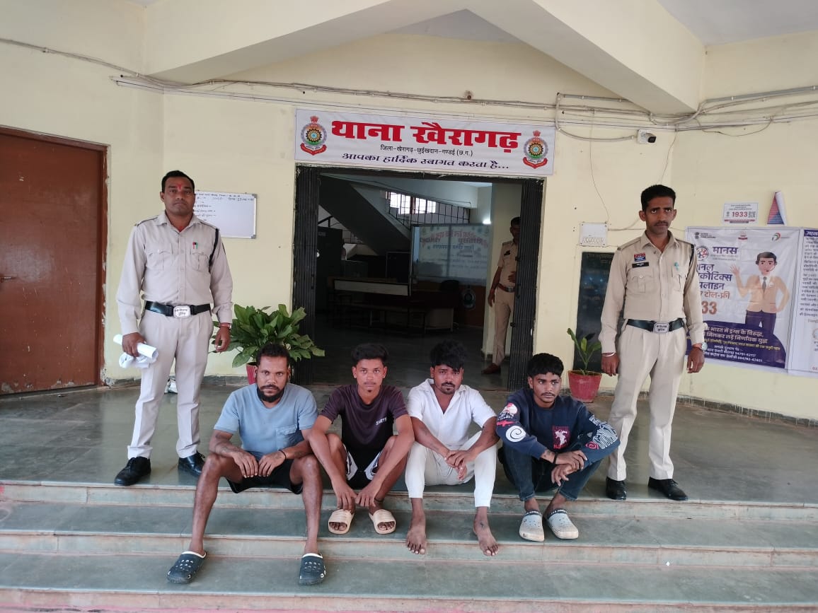 खैरागढ़: सार्वजनिक स्थलों में उपद्रव और शराब सेवन की सुविधा देने वालों पर केसीजी पुलिस की सख्त कार्रवाई, उपद्रवियों का निकाला गया जुलूस